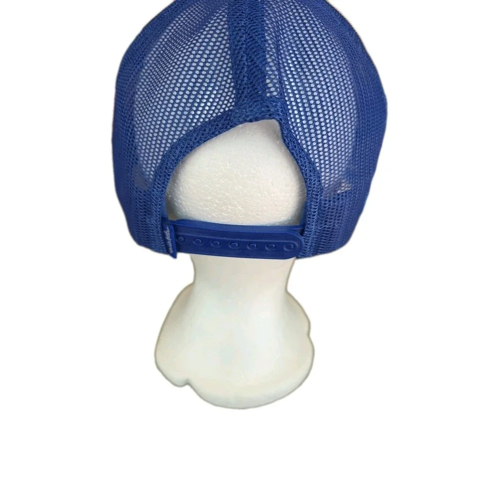 Travis Mathew Flexfit Sponsership Yupoong Snapback Trucker Hat Blue OSFA